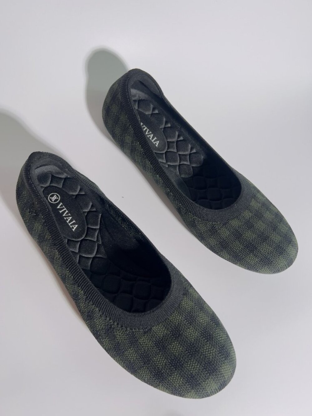 VIVAIA Women’s Knit Flats Green Camo Size US 10.5 EU 41 - Picture 11 of 13